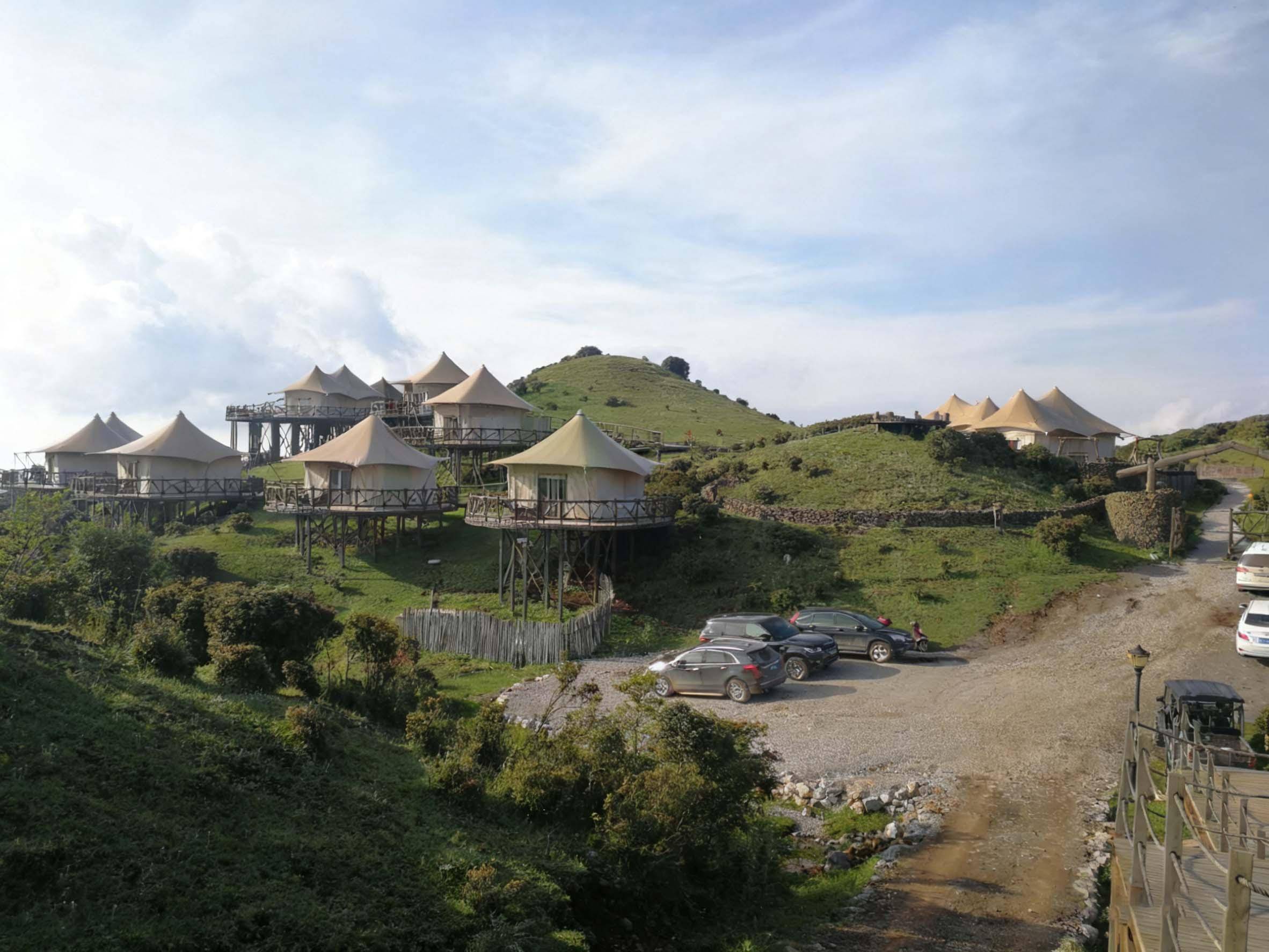 贝壳帐篷帆船帐篷酒店型房型民宿全场景应用专家冰球突破技巧佛山好来居金属结构房屋有限公司：(图3)